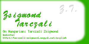 zsigmond tarczali business card